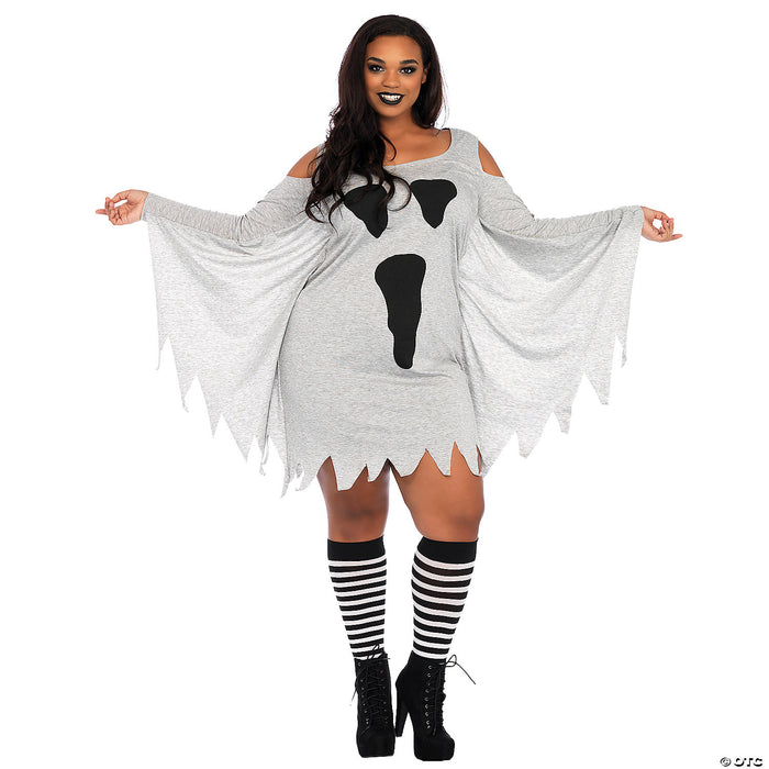 Women's Plus Size Jersey Ghost Dress Costume