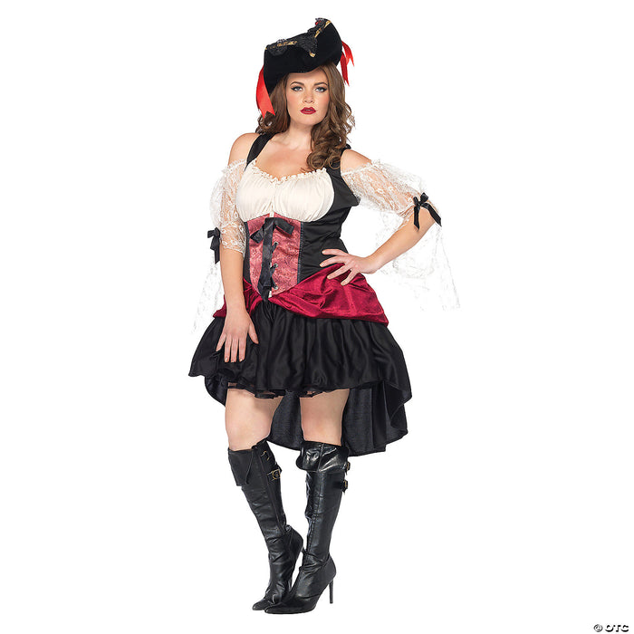 Captivating Corsair Wench Costume - Sail Into Style! 🏴‍☠️❤️