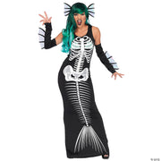 Women's Skeleton Mermaid Costume - SM/MED - image 2
