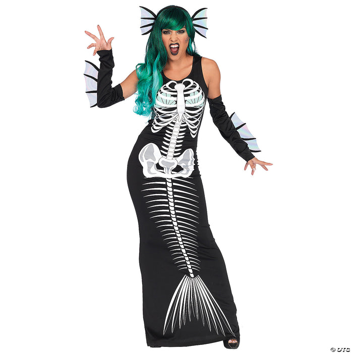 Women's Skeleton Mermaid Costume