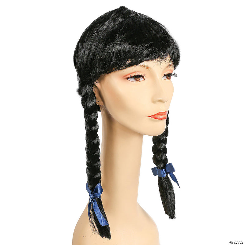 Versatile Braided Wig with Bangs - BLACK - image 1