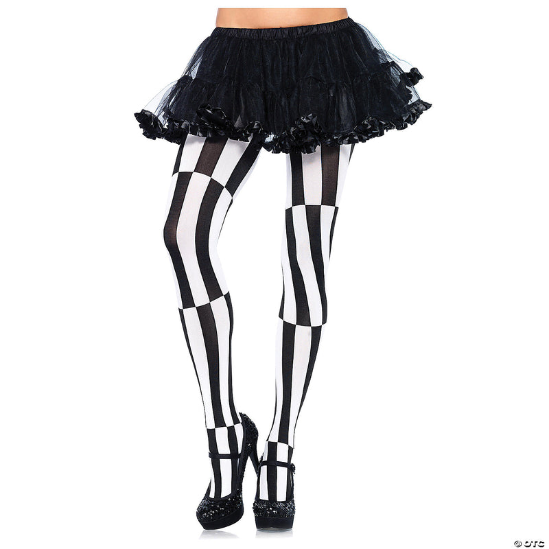 Women's Striped Optical Illusion Pantyhose - ONE SIZE - image 1