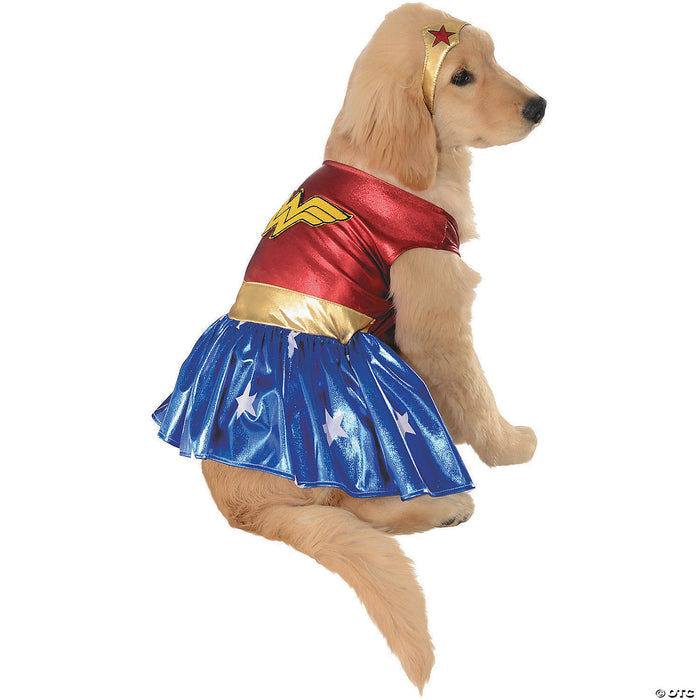 Wonder Woman Dog Costume Large