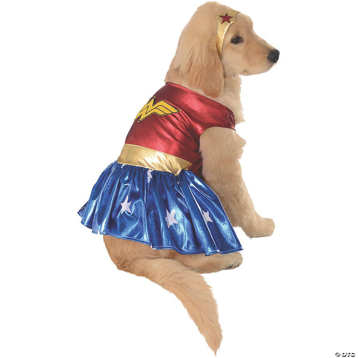 Wonder Woman Dog Costume Large