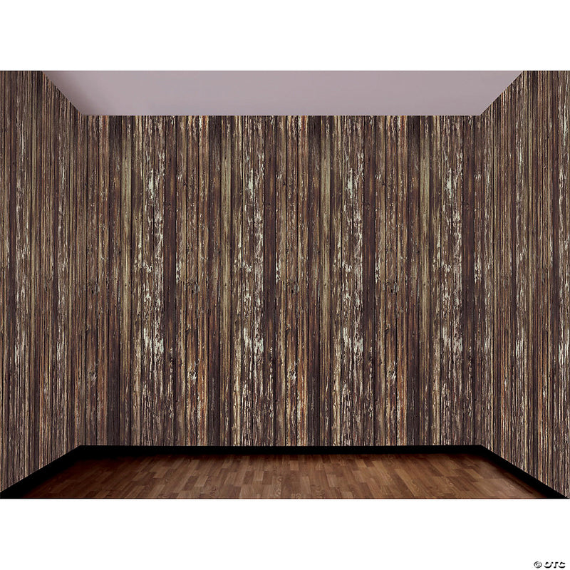 Wood Wall 100' Plastic Backdrop - image 1