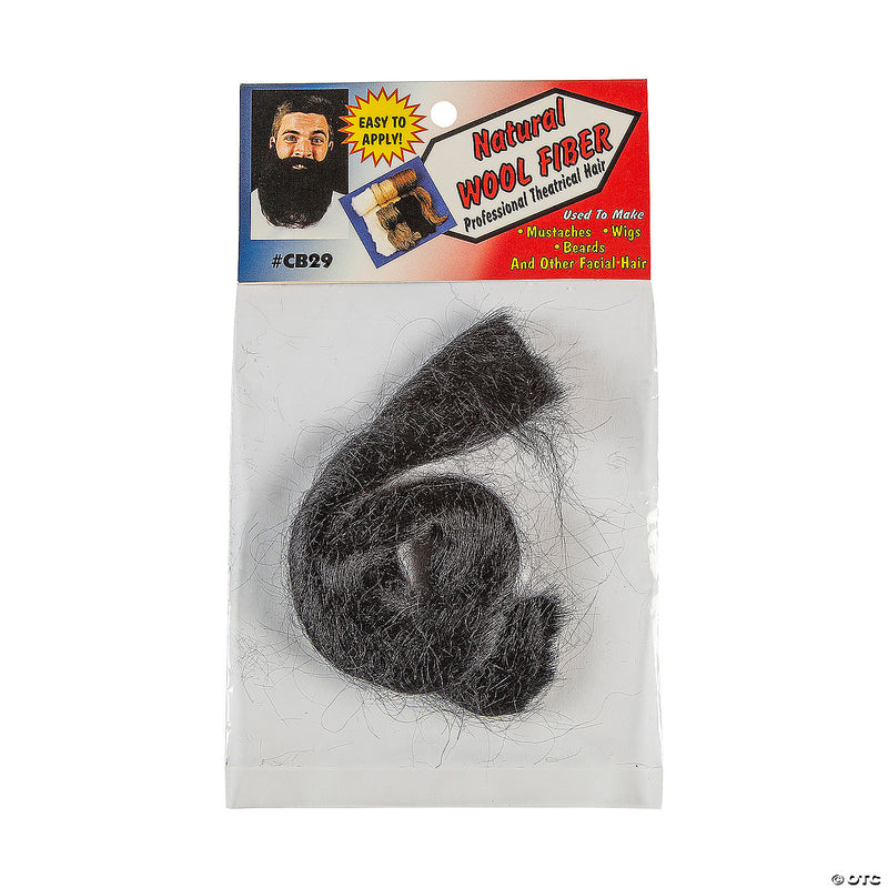 Wool Fiber for Costume Hair - BLACK - image 1