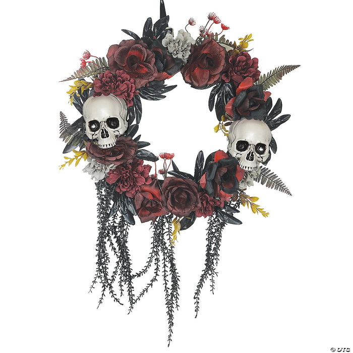 Wreath with Skulls and Roses