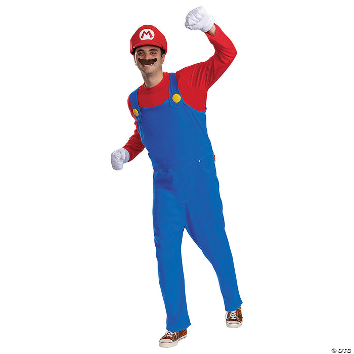 Adult Elevated Mario Bros. Mario Costume Sm/Md 38-40