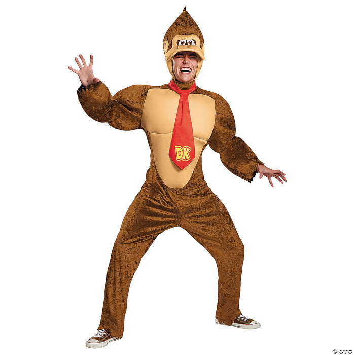 Adults Deluxe Donkey Kong Costume Adult Plus XXL 50-52