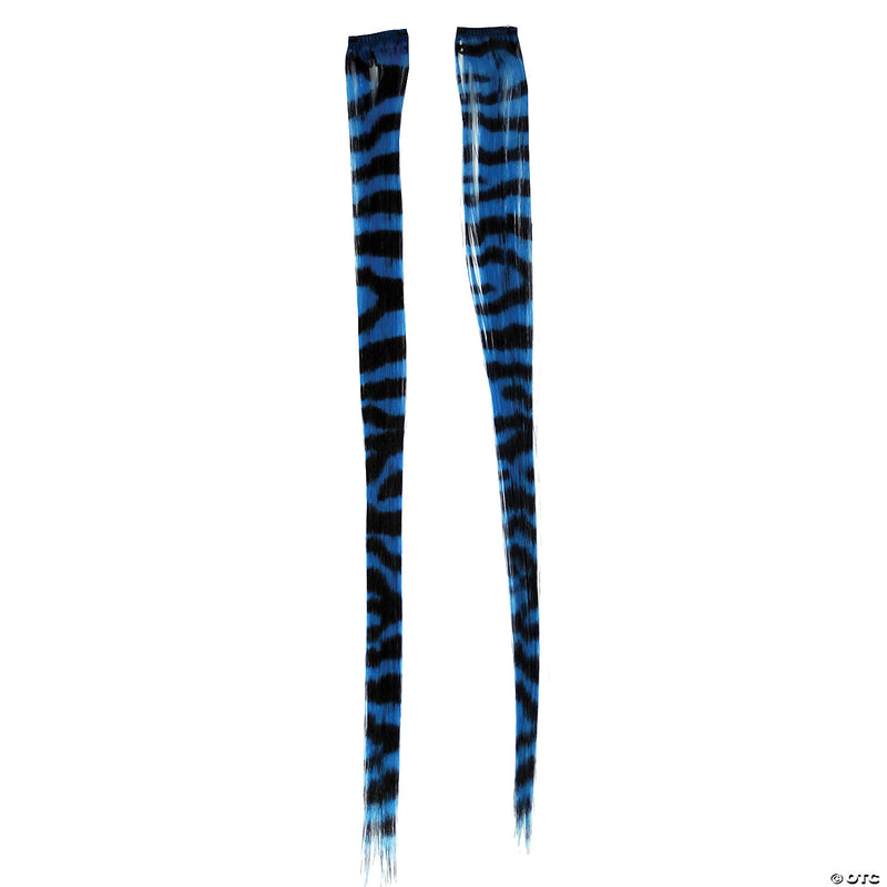 Zebra Print Hair Extension | Costume-shop.com - BLUE - image 1