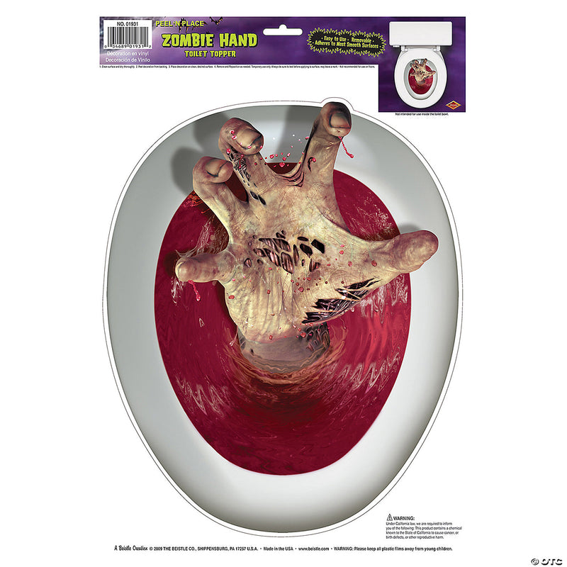 Zombie Hand Toilet Topper Peel N Place - image 1