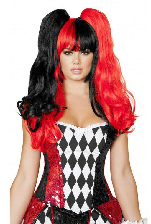 Black Red Jester Wig - image 1
