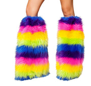 Fur Leg Warmers - White / O/S - image 4
