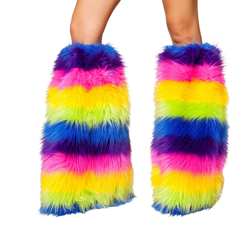 Fur Leg Warmers - White / O/S - image 4