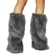 Fur Leg Warmers - White / O/S - image 17